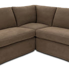 Close up of Four Hands Monette 3Pc Sectional in Broadway Coffee on a white background at Addison West