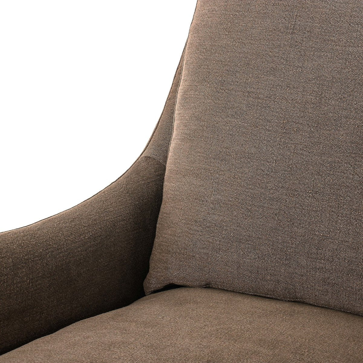 Close up of Four Hands Monette Glider Swivel in Broadway Coffee on a white background at Addison West