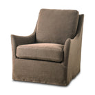 Four Hands Monette Glider Swivel in Broadway Coffee on a white background at Addison West