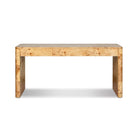 Four Hands Mullins Desk in Natural Mappa Burl on a white background at Addison West