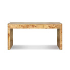 Four Hands Mullins Desk in Natural Mappa Burl on a white background at Addison West