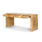 Four Hands Mullins Desk in Natural Mappa Burl on a white background at Addison West