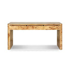 Four Hands Mullins Desk in Natural Mappa Burl on a white background at Addison West