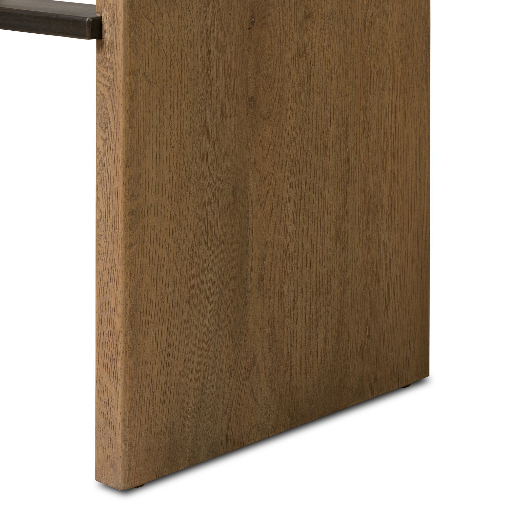 Close up of Four Hands Nash Counter Stool in Sonoma Butterscotch on white background at Addison West.