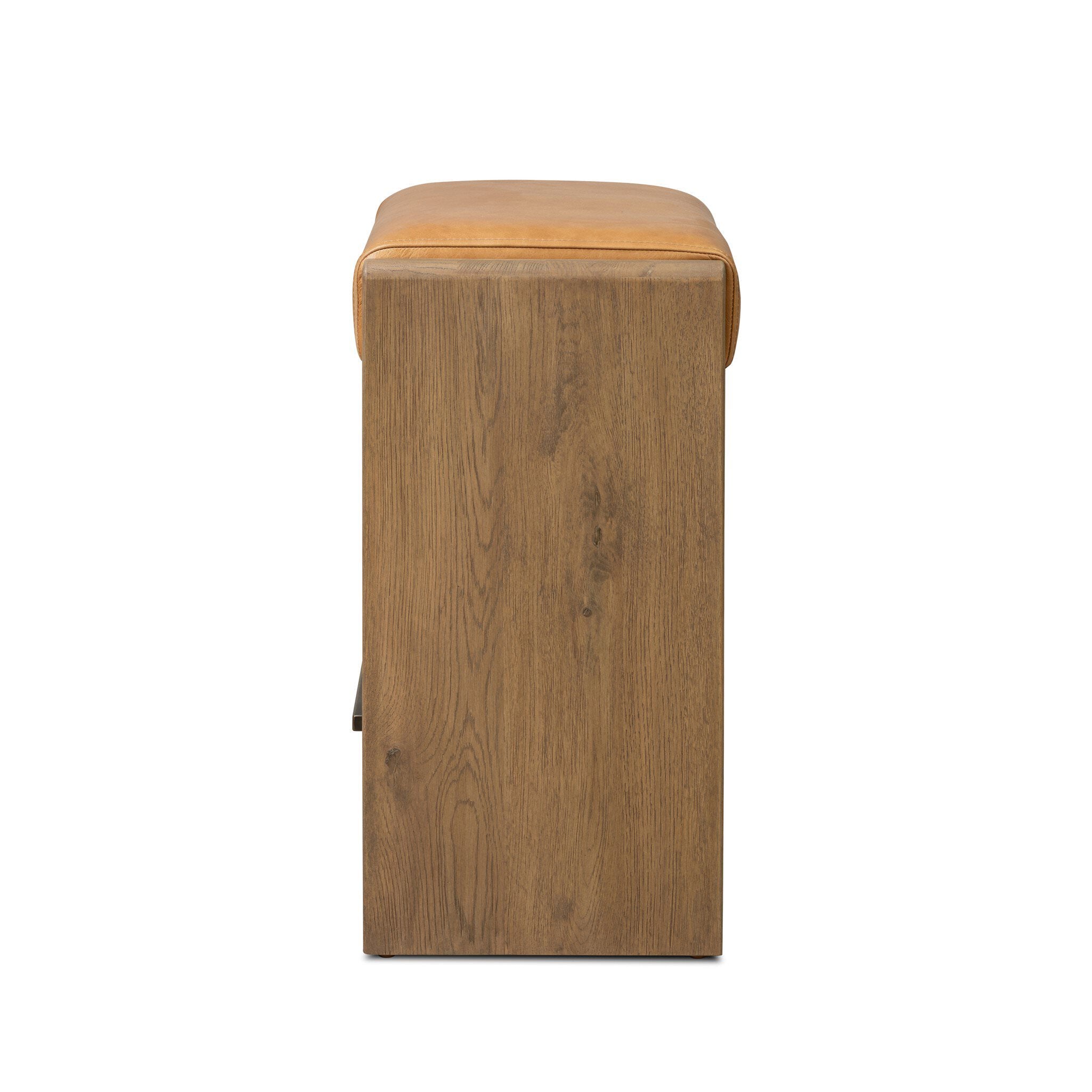 Four Hands Nash Counter Stool in Sonoma Butterscotch on white background at Addison West.