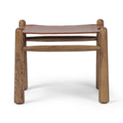 Four Hands Nino Ottoman in Dakota Tobacco on a white background