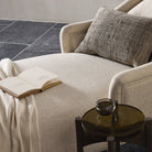 Close up of Four Hands Noel Chaise in Thames Cream in a living room at Addison West