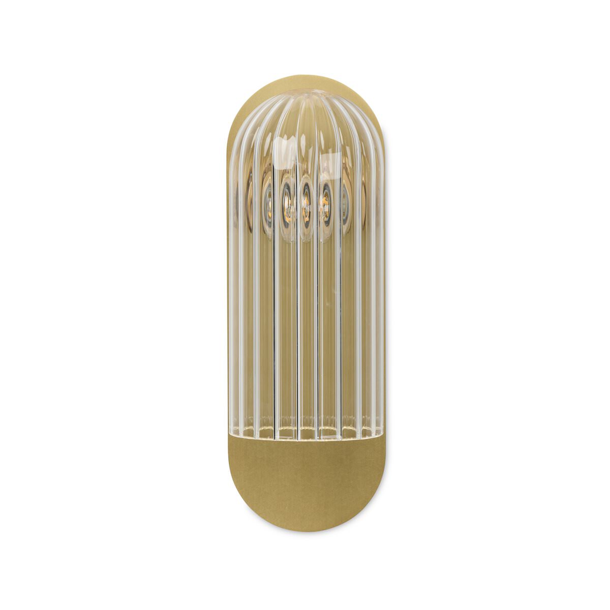 Four Hands Odyssey Sconce in Burnished Brass on a white background at Addison West
