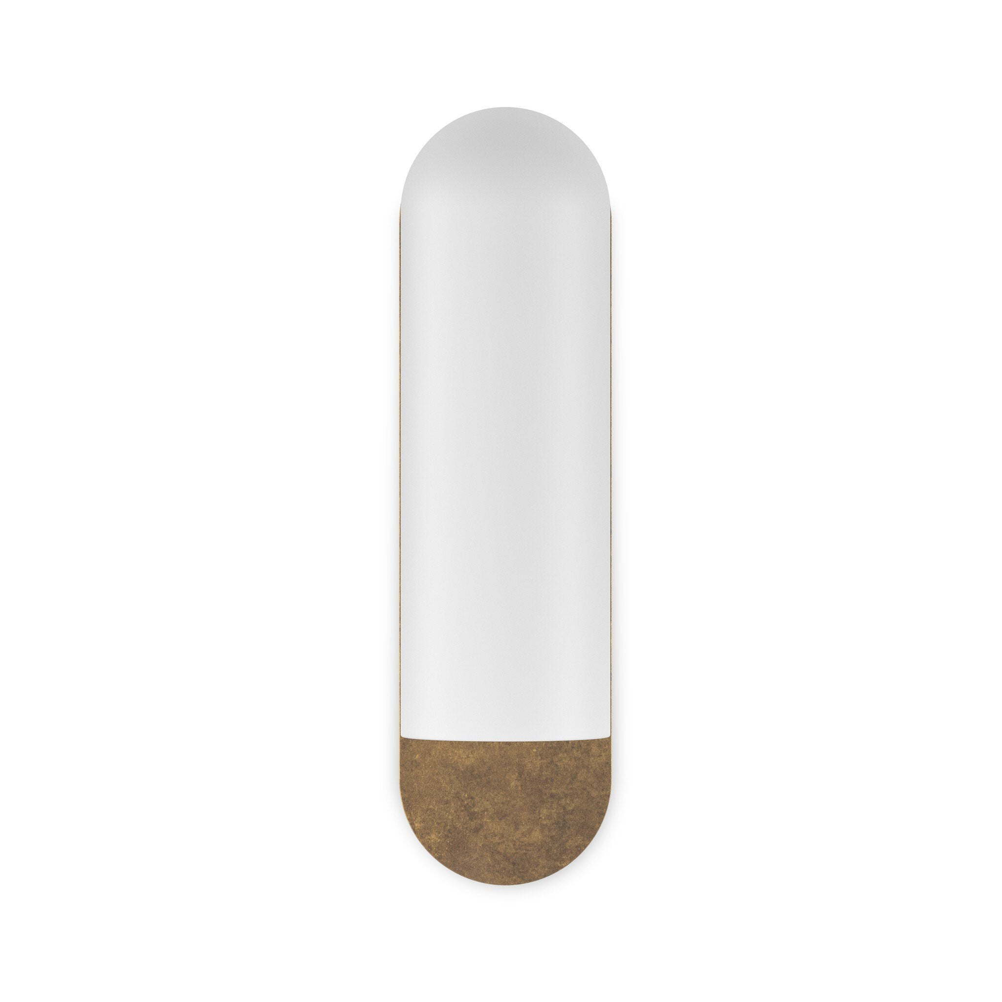 Four Hands Odyssey Sconce in Heritage Bronze Brass with Opal Matte Glass, 15" on white background at Addison West.