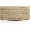 Four Hands Pascal Natural woven seagrass style Coffee Table on a white background