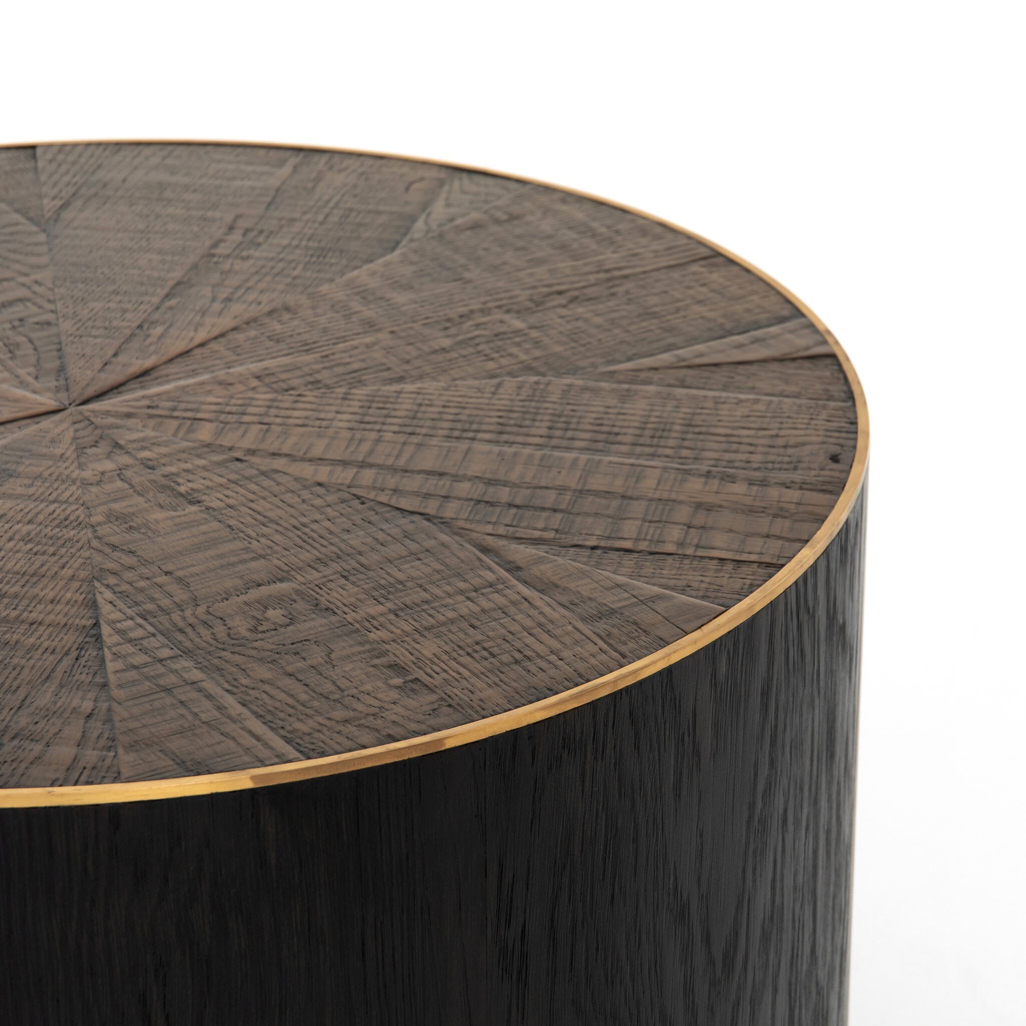 Four Hands Perry Bunching Table in Light Ebony on a white background at Addison West