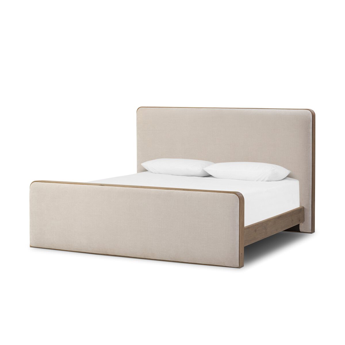 Four Hands Pierce Bed in Holland Sand, Queen on a white background at Addison West