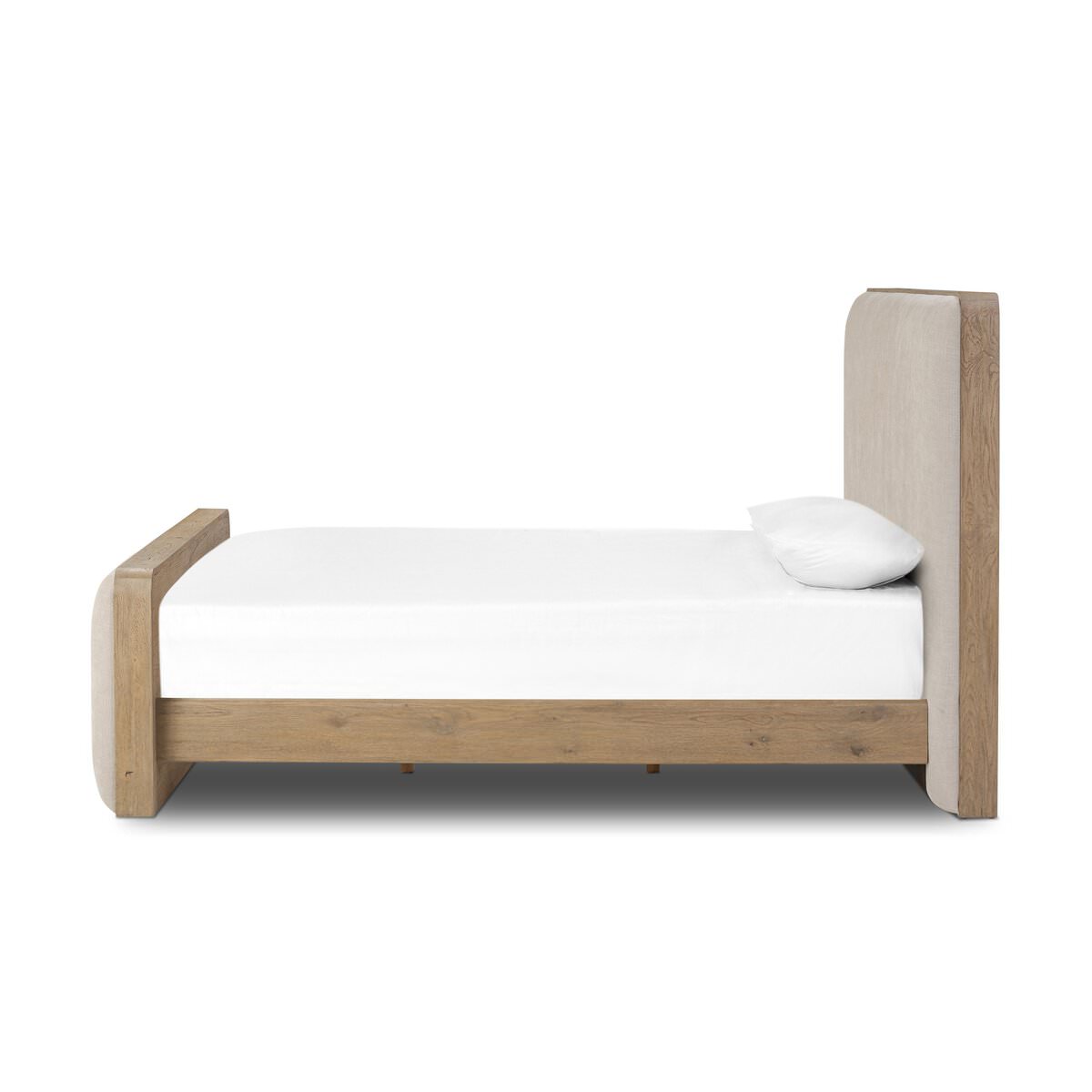 Four Hands Pierce Bed in Holland Sand, Queen on a white background at Addison West
