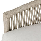 Close up of Four Hands Porto Outdoor Swivel Chair in Alessi Linen on a white background at Addison West