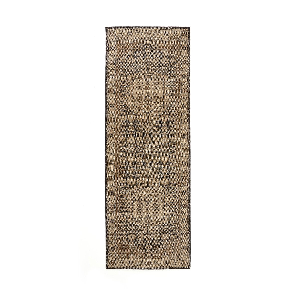 Four Hands Prato Hand Knotted Rug in Prato Espresso, 3'x9' on a white background at Addison West