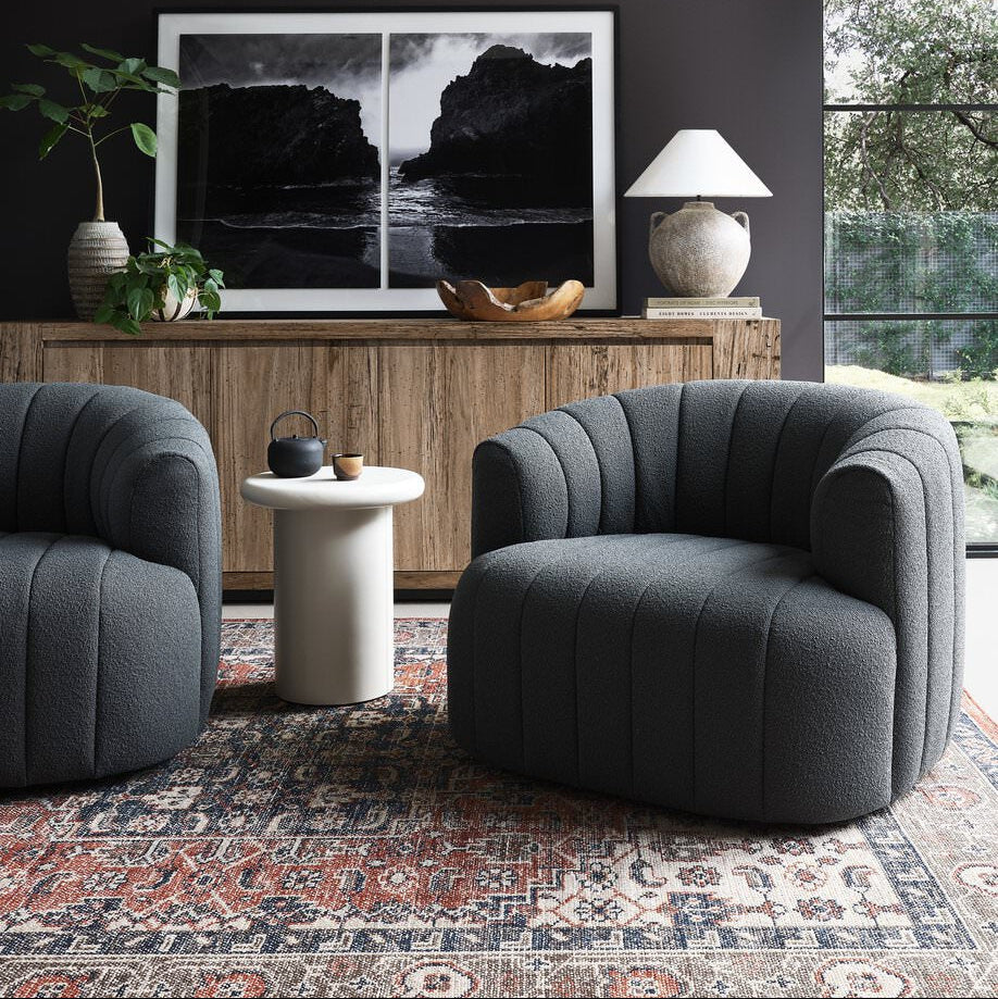 Four Hands Prato Hand Knotted Rug in Prato, 8'x10' in a living room at Addison West