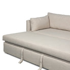 Close up of Four Hands Queen Lincoln Sleeper Sofa in Savoy Parchment on a white background at Addison West