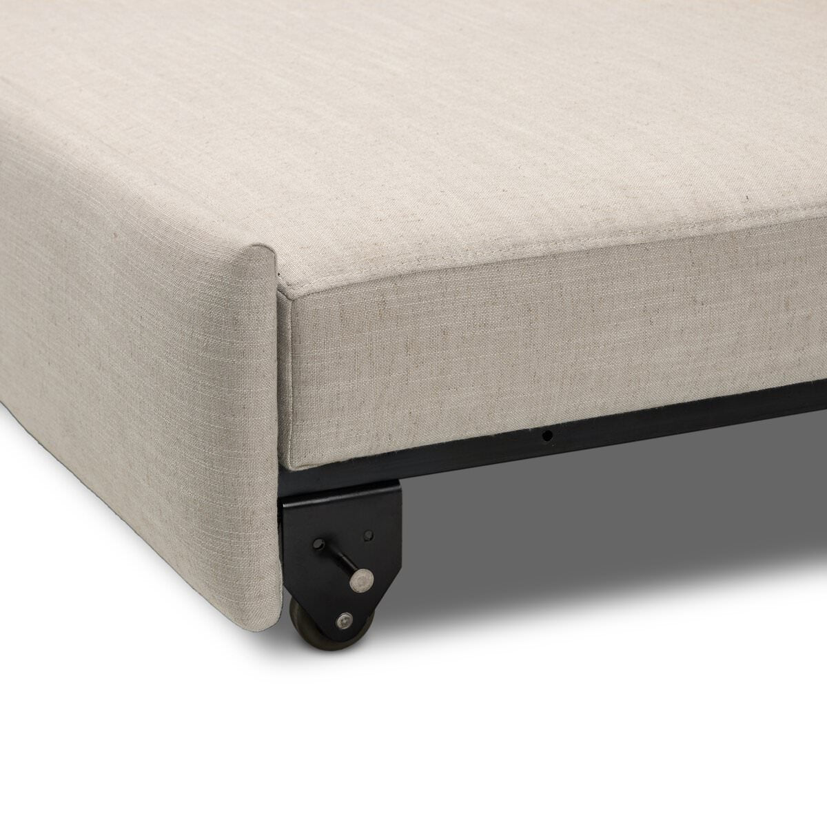 Close up of Four Hands Queen Lincoln Sleeper Sofa in Savoy Parchment on a white background at Addison West
