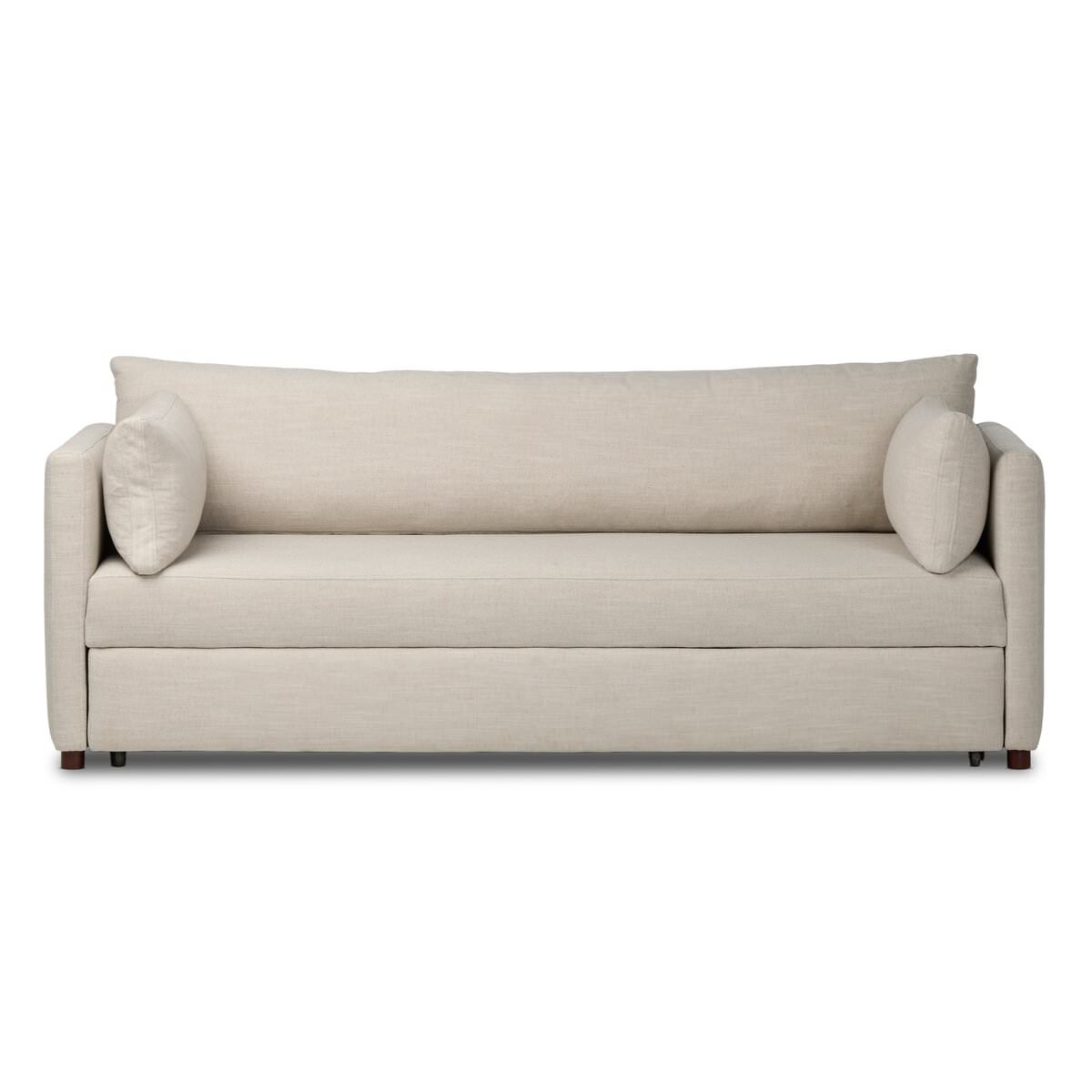 Four Hands Queen Lincoln Sleeper Sofa in Savoy Parchment on a white background at Addison West