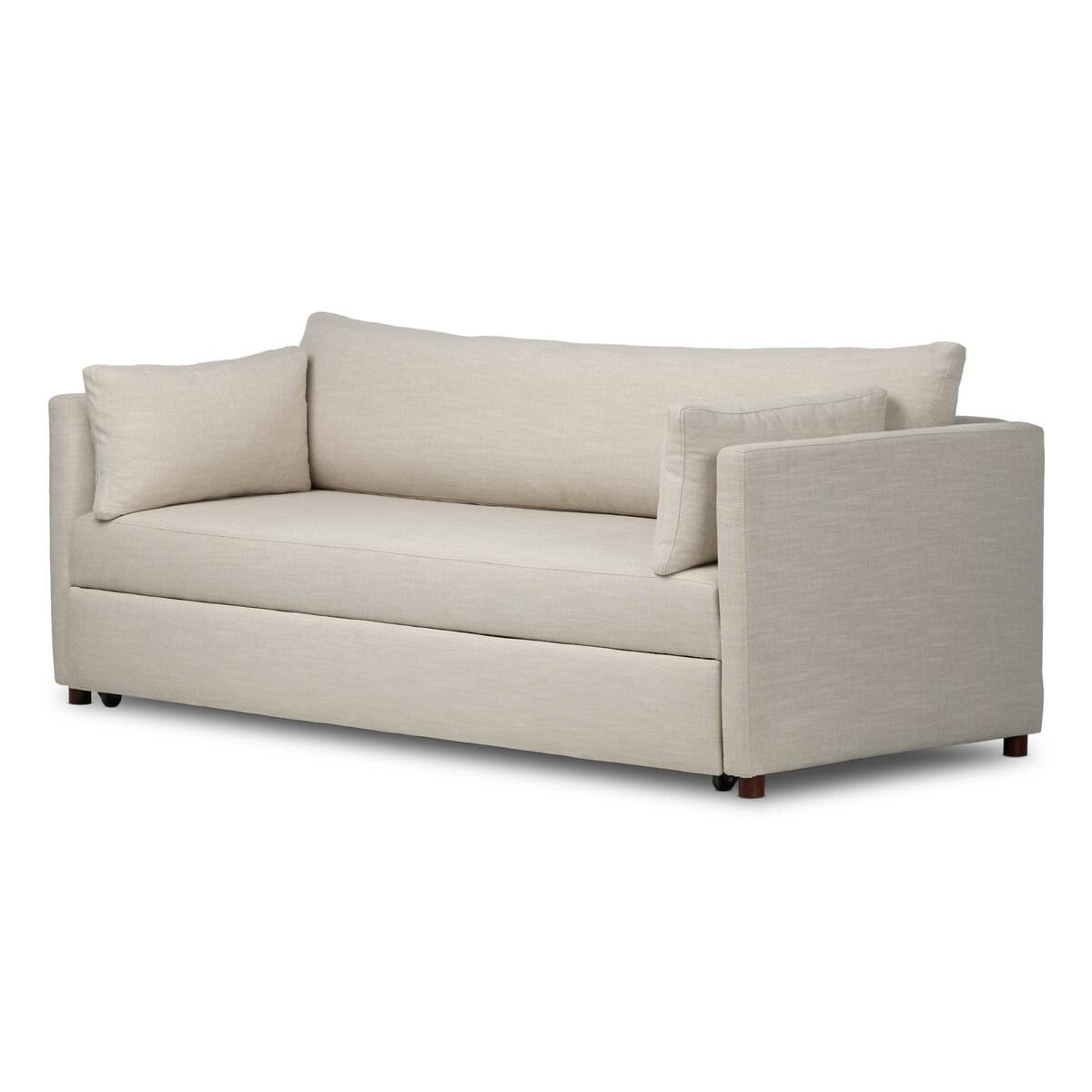 Four Hands Queen Lincoln Sleeper Sofa in Savoy Parchment on a white background at Addison West