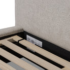 Four Hands Quincy Bed in Plushtone Linen, Queen on white background at Addison West.