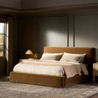 Four Hands Quincy Bed in Surrey Ochre, Queen in bedroom at Addison West.