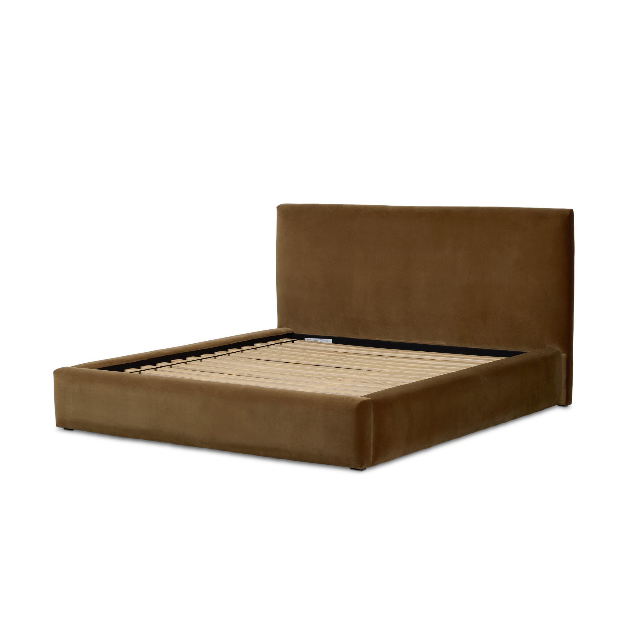 Four Hands Quincy Bed in Surrey Ochre, Queen on white background at Addison West.