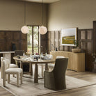 Four Hands Radius Sideboard in Light Blonde Sungkai Veneer in a living room at Addison West