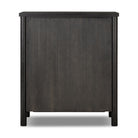 Back of Four Hands Roark Tall Dresser in Ebony Oak Veneer on a white background at Addison West