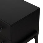 Four Hands Rosedale Nightstand in Ebony Oak Veneer on white background at Addison West.