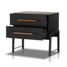 Four Hands Rosedale Nightstand in Ebony Oak Veneer on white background at Addison West.