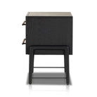 Four Hands Rosedale Nightstand in Ebony Oak Veneer on white background at Addison West.