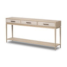 Four Hands Rosenell Console Table - 78" in Natural Oak Solid on a white background at Addison West