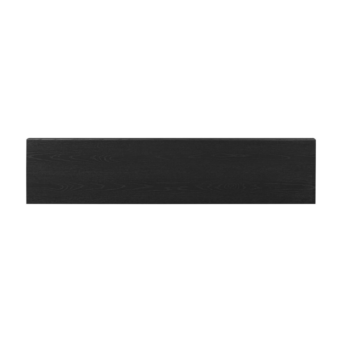 Top of  Four Hands Rosenell Console Table 60" in Black Oak Solid on a white background at Addison West