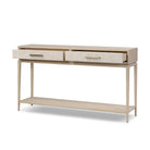 Four Hands Rosenell Console Table 60" in Natural Oak Solid on a white background at Addison West