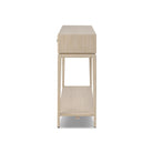 Side of Four Hands Rosenell Console Table 60" in Natural Oak Solid on a white background at Addison West