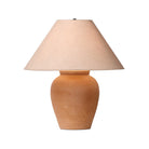 Four Hands Russo Table Lamp in Aged Natural Terracotta on a white background at Addison West