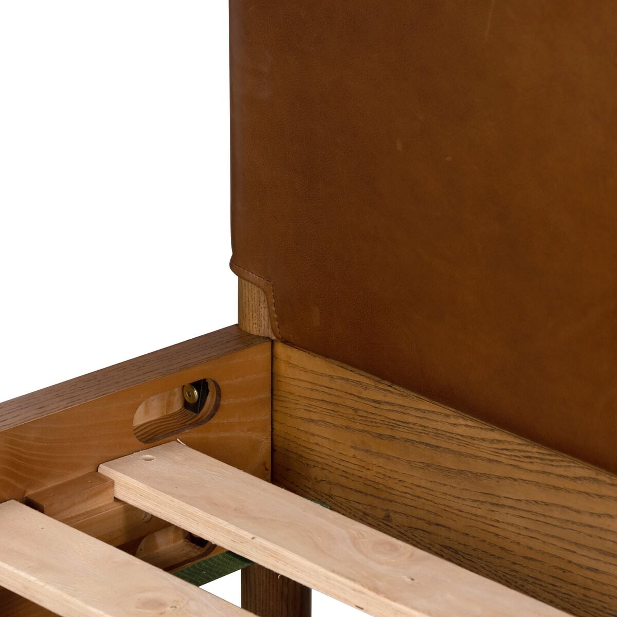 Close up of Four Hands Salado Bed in Heirloom Sienna, Queen on a white background at Addison West