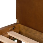 Close up of Four Hands Salado Bed in Heirloom Sienna, Queen on a white background at Addison West