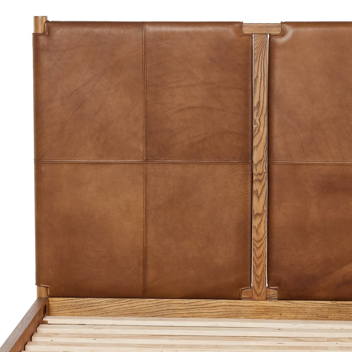 Close up of Four Hands Salado Bed in Heirloom Sienna, Queen on a white background at Addison West