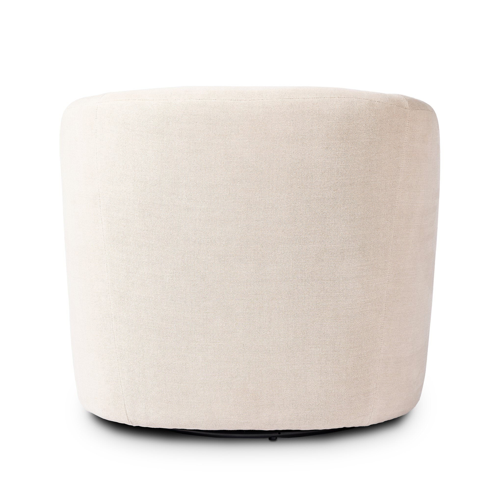 Back of Four Hands Salena Swivel Chair in Broadway Dune on a white background at Addison West