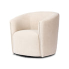 Four Hands Salena Swivel Chair in Broadway Dune on a white background at Addison West