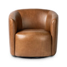 Four Hands Salena Swivel Chair in Sonoma Chestnut on a white background at Addison West