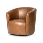 Four Hands Salena Swivel Chair in Sonoma Chestnut on a white background at Addison West