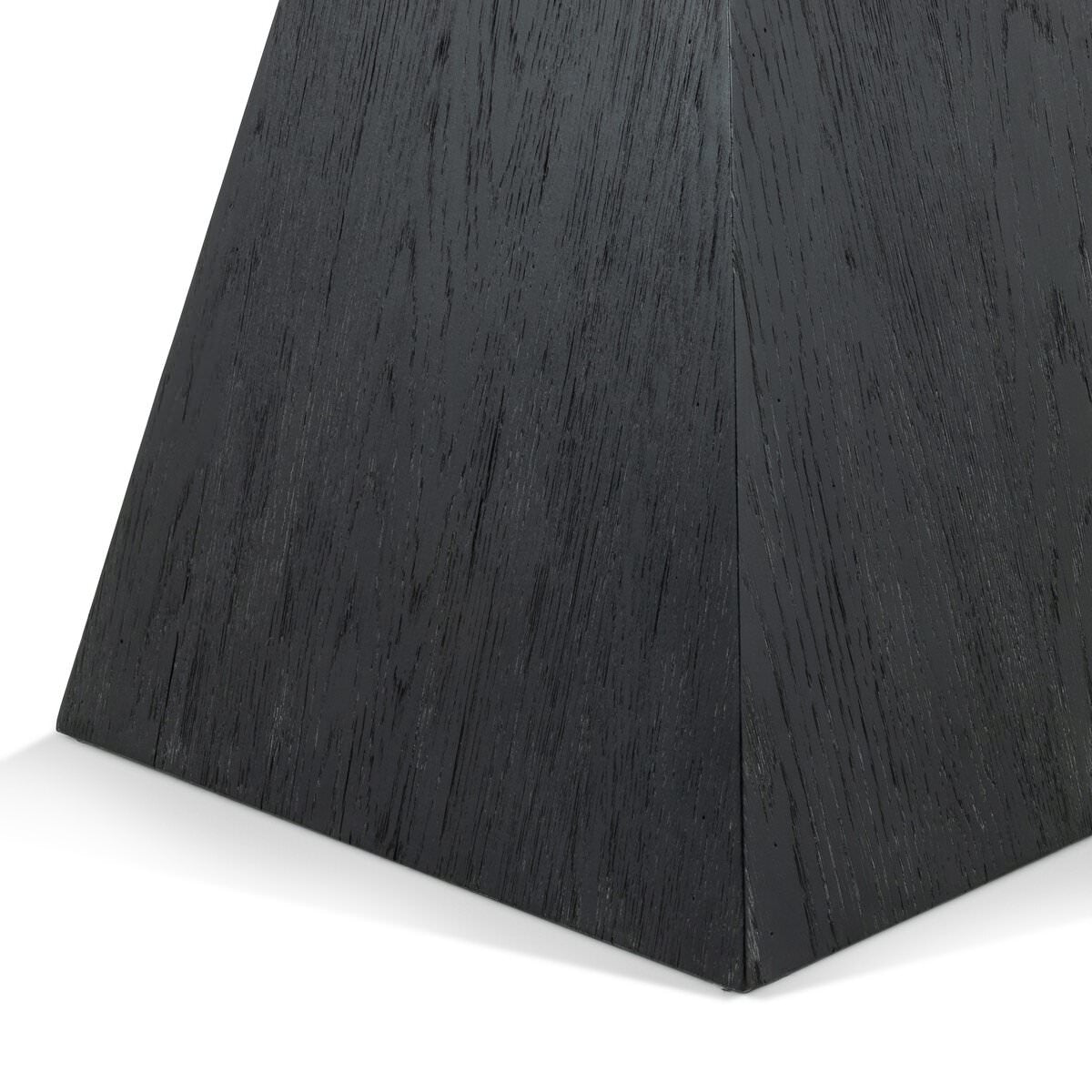 Close up of Four Hands Sargon Dining Table in Bluestone on a white background at Addison West