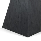Close up of Four Hands Sargon Dining Table in Bluestone on a white background at Addison West