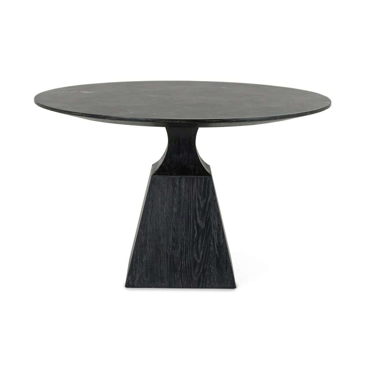 Four Hands Sargon Dining Table in Bluestone on a white background at Addison West