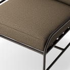 Close up of Four Hands Segovia Outdoor Dining Chair in Alessi Fawn on a white background at Addison West