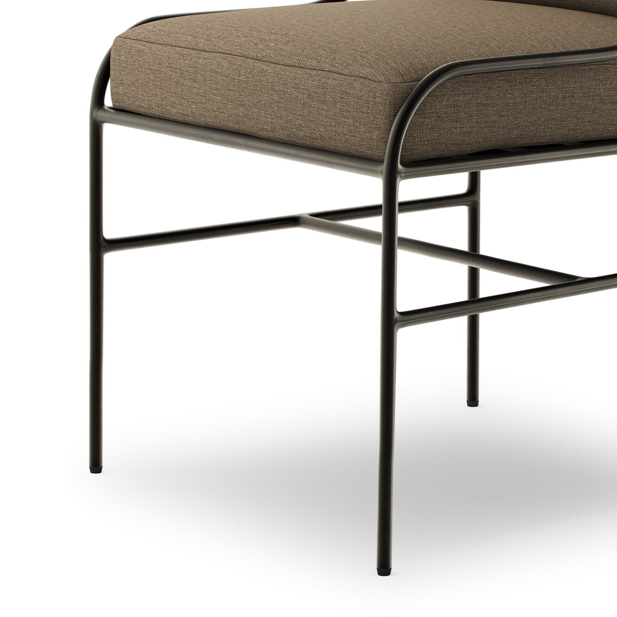 Four Hands Segovia Outdoor Dining Chair in Alessi Fawn on a white background at Addison West