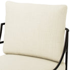 Close up of Four Hands Segovia Outdoor Dining Chair in Vergo Cream on a white background at Addison West